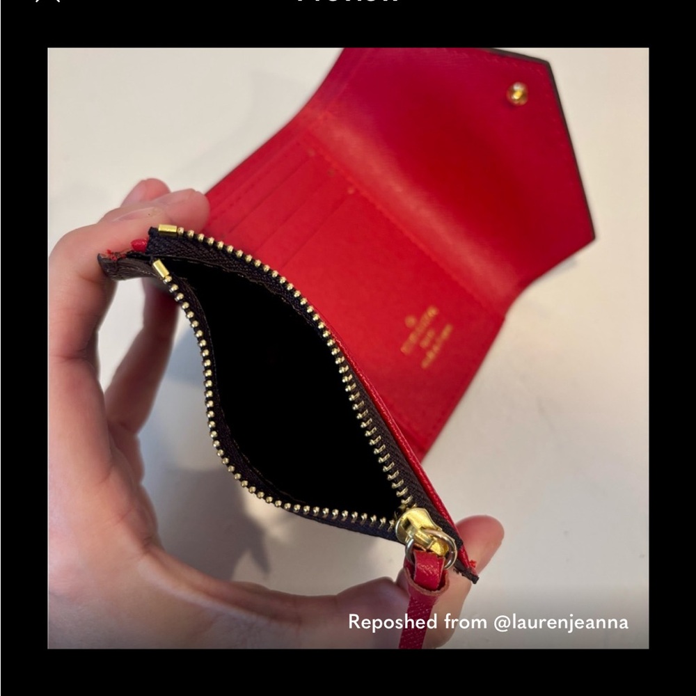 Embossed leather trifold wallet